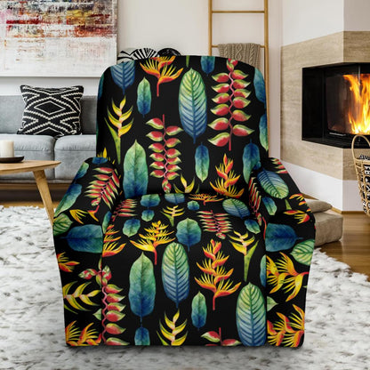 Heliconia Pattern Print Design HL03 Recliner Slipcover-JORJUNE.COM