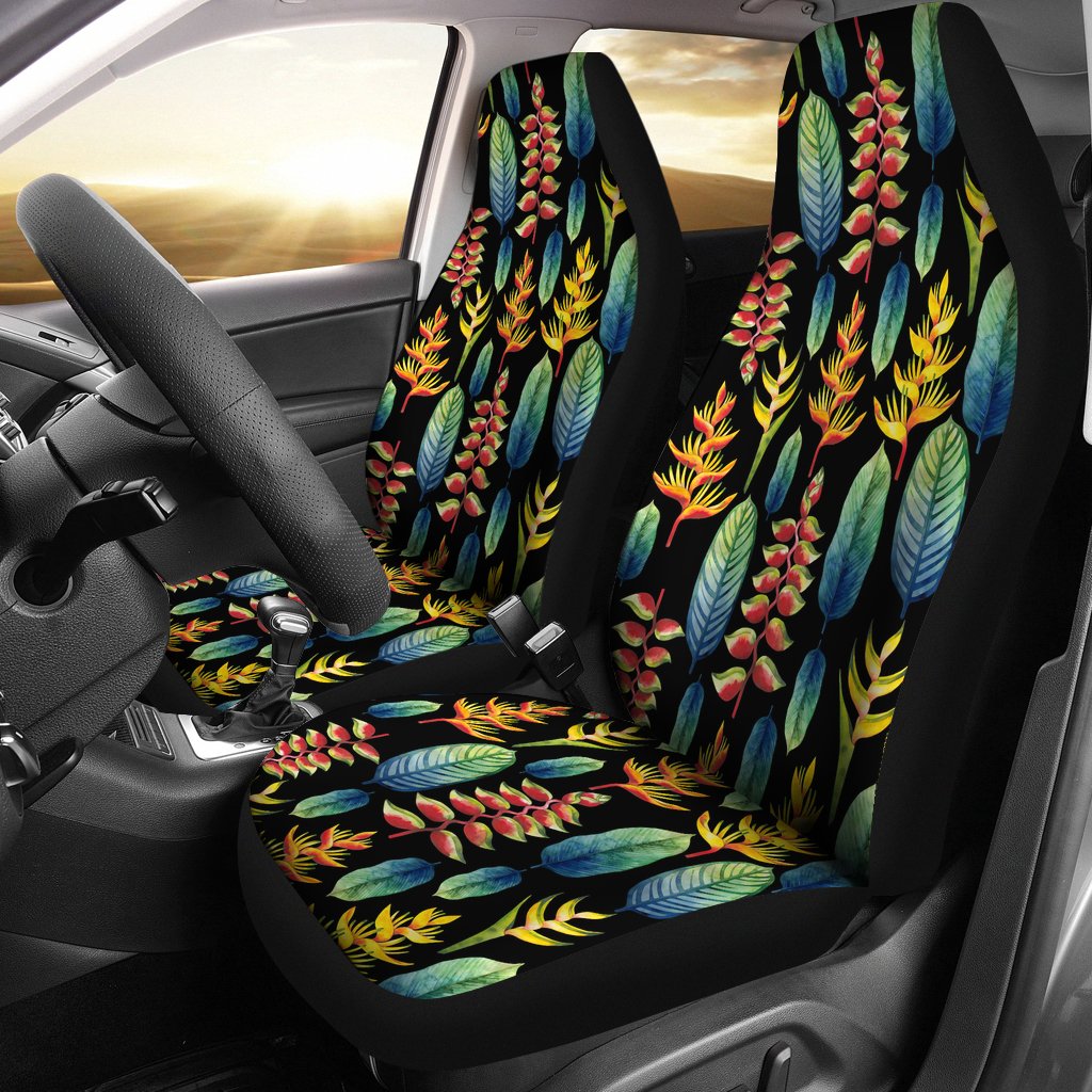 Heliconia Pattern Print Design HL03 Universal Fit Car Seat Covers-JorJune