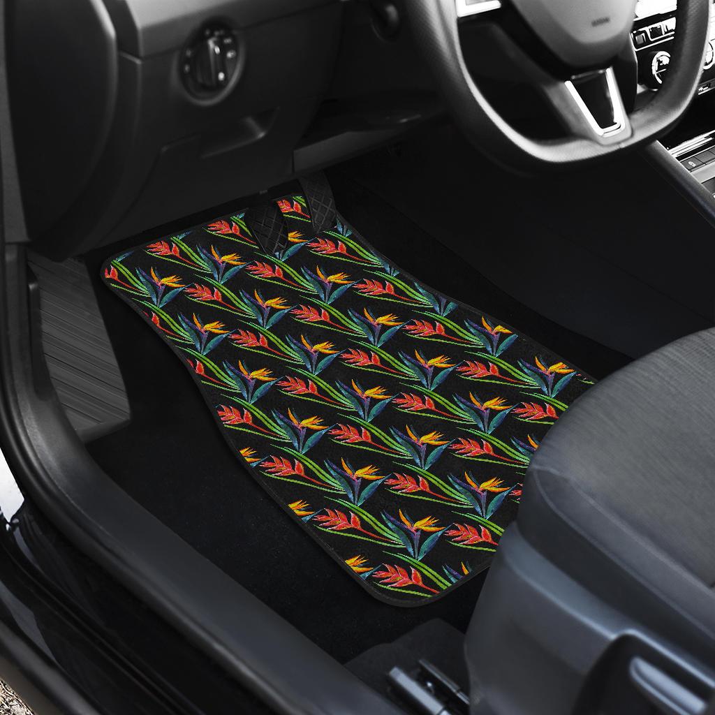 Heliconia Pattern Print Design HL04 Car Floor Mats-JorJune