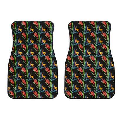 Heliconia Pattern Print Design HL04 Car Floor Mats-JorJune