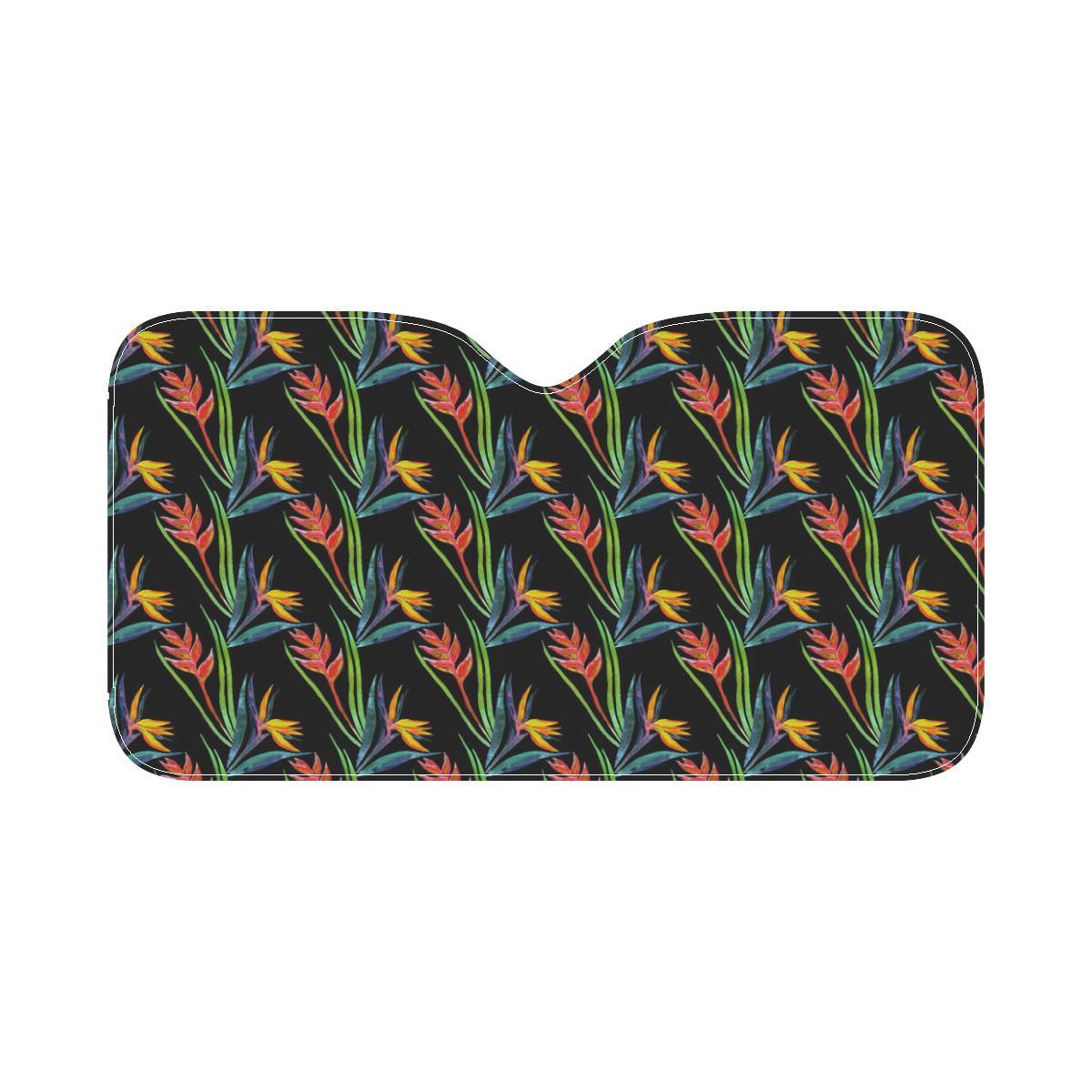 Heliconia Pattern Print Design HL04 Car Sun Shade-JorJune