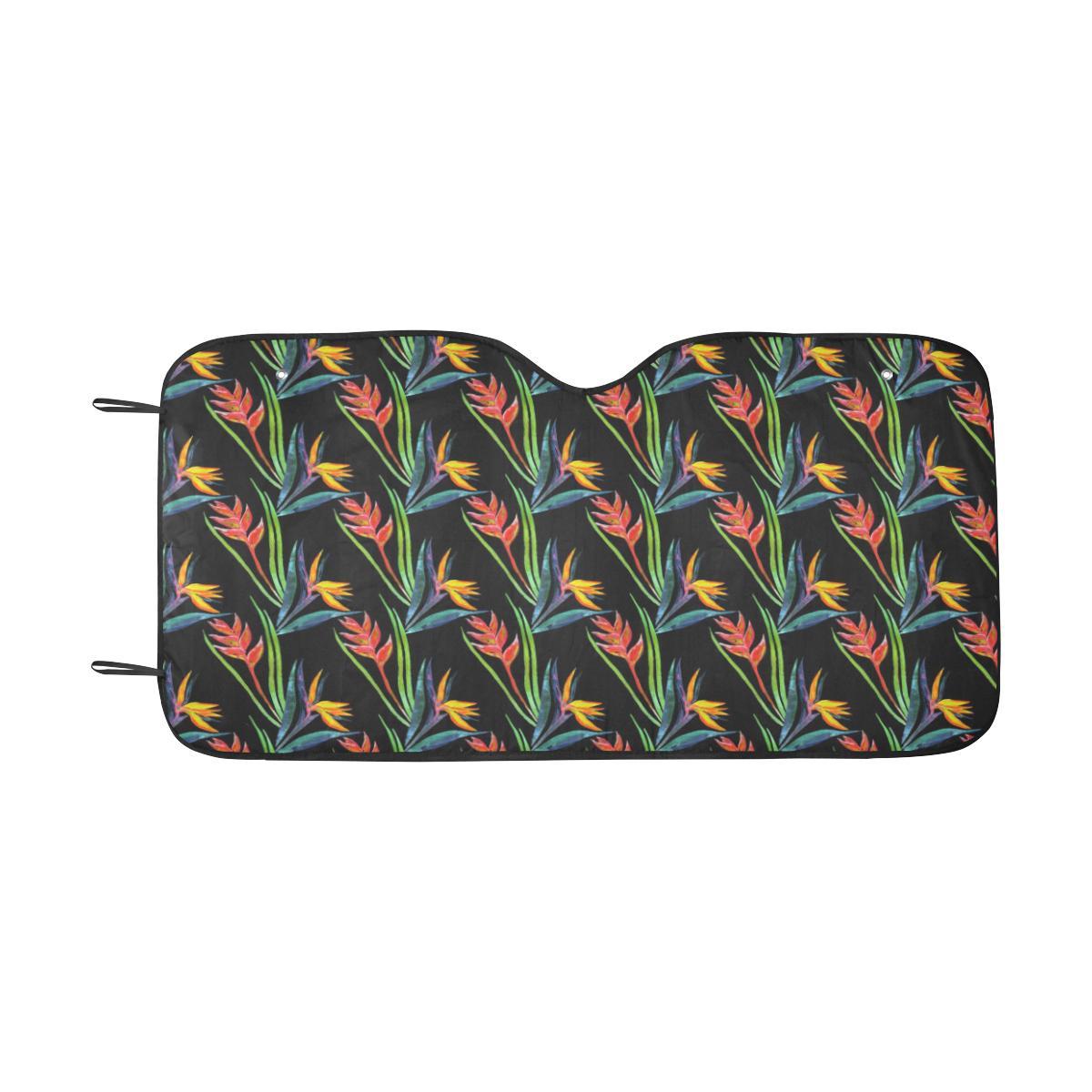 Heliconia Pattern Print Design HL04 Car Sun Shade-JorJune