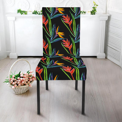 Heliconia Pattern Print Design HL04 Dining Chair Slipcover-JORJUNE.COM