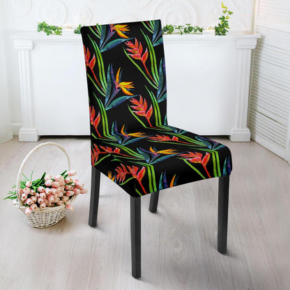 Heliconia Pattern Print Design HL04 Dining Chair Slipcover-JORJUNE.COM