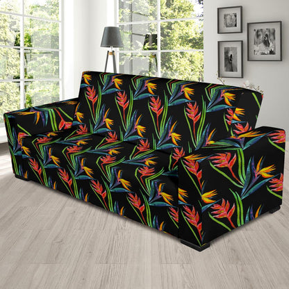 Heliconia Pattern Print Design HL04 Sofa Slipcover-JORJUNE.COM