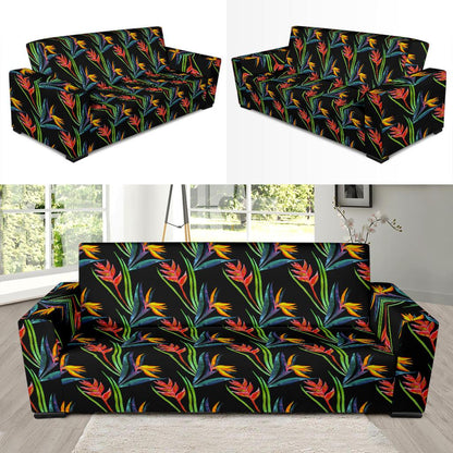 Heliconia Pattern Print Design HL04 Sofa Slipcover-JORJUNE.COM