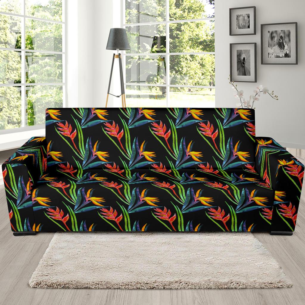 Heliconia Pattern Print Design HL04 Sofa Slipcover-JORJUNE.COM