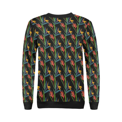 Heliconia Pattern Print Design HL04 Women Long Sleeve Sweatshirt-JorJune