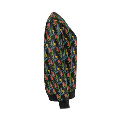 Heliconia Pattern Print Design HL04 Women Long Sleeve Sweatshirt-JorJune