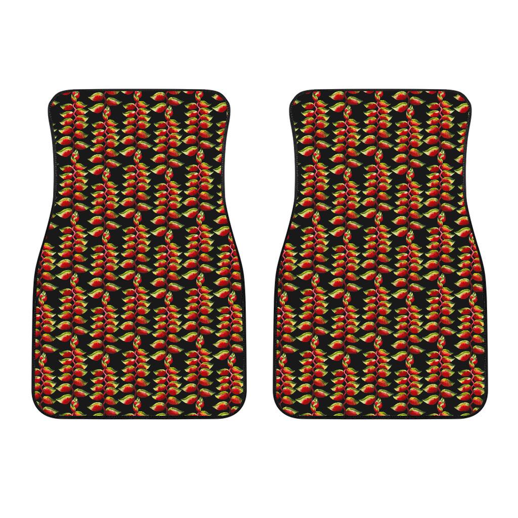 Heliconia Pattern Print Design HL05 Car Floor Mats-JorJune
