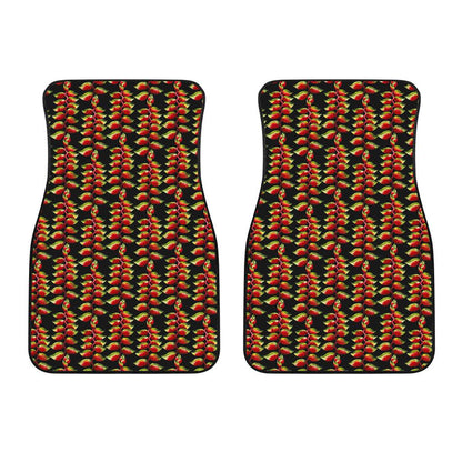 Heliconia Pattern Print Design HL05 Car Floor Mats-JorJune