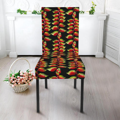 Heliconia Pattern Print Design HL05 Dining Chair Slipcover-JORJUNE.COM