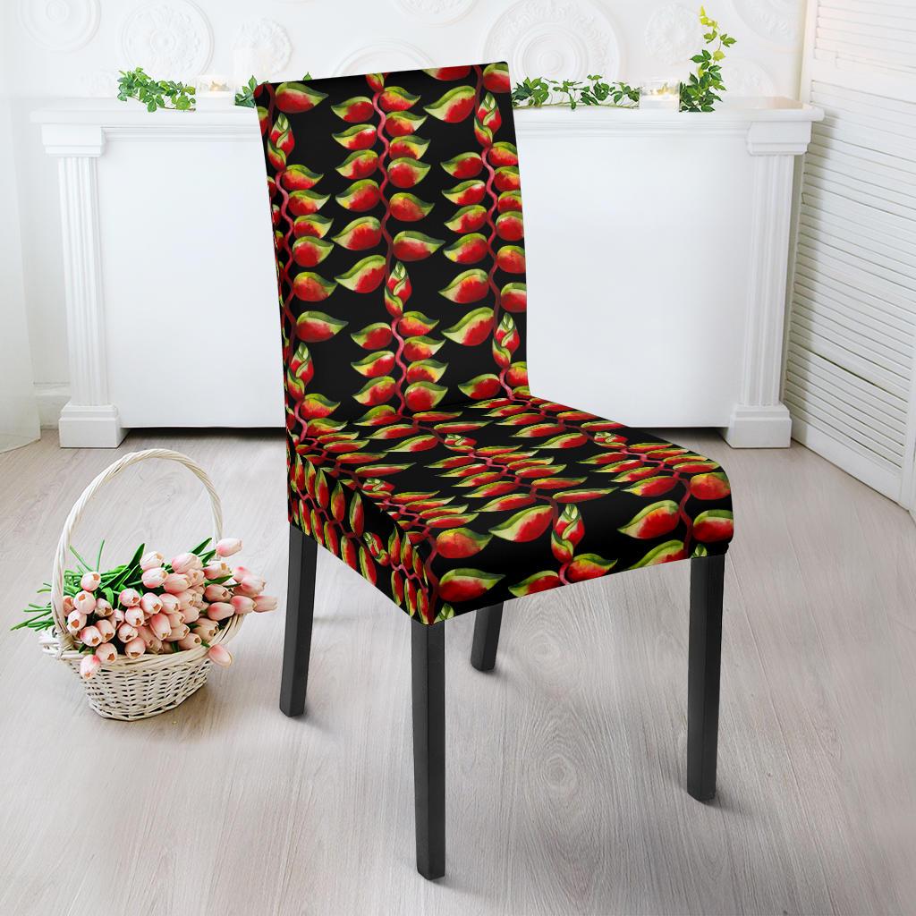 Heliconia Pattern Print Design HL05 Dining Chair Slipcover-JORJUNE.COM