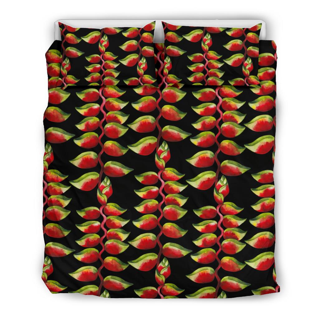 Heliconia Pattern Print Design HL05 Duvet Cover Bedding Set-JORJUNE.COM