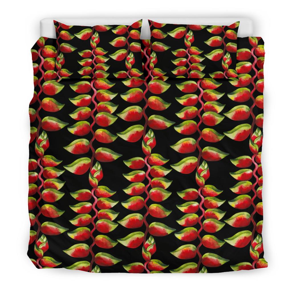 Heliconia Pattern Print Design HL05 Duvet Cover Bedding Set-JORJUNE.COM