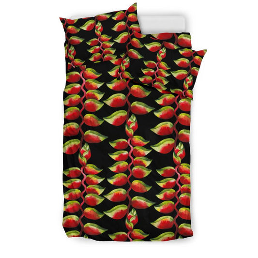 Heliconia Pattern Print Design HL05 Duvet Cover Bedding Set-JORJUNE.COM
