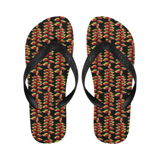 Heliconia Pattern Print Design HL05 Flip Flops-JorJune