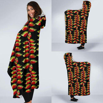 Heliconia Pattern Print Design HL05 Hooded Blanket-JORJUNE.COM