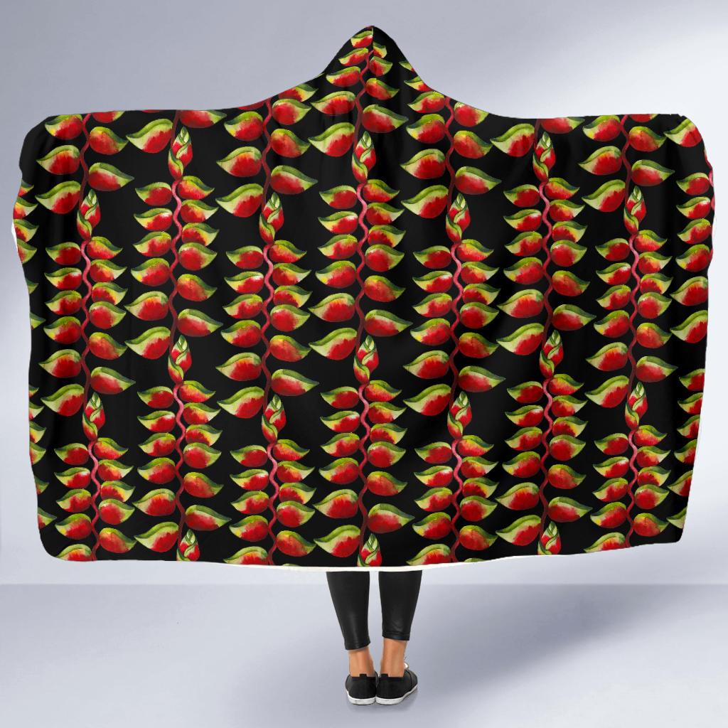 Heliconia Pattern Print Design HL05 Hooded Blanket-JORJUNE.COM