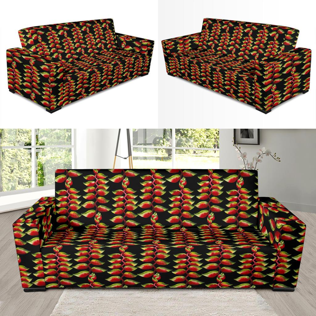 Heliconia Pattern Print Design HL05 Sofa Slipcover-JORJUNE.COM
