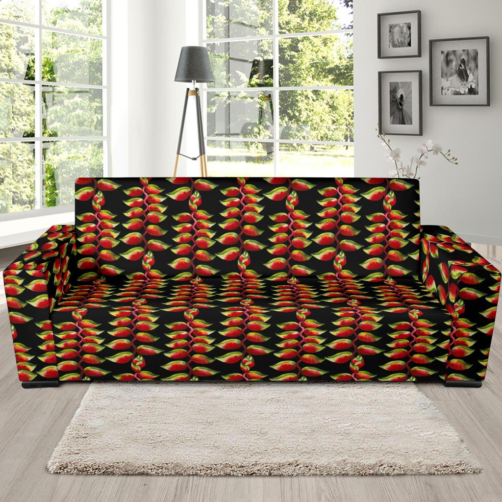 Heliconia Pattern Print Design HL05 Sofa Slipcover-JORJUNE.COM