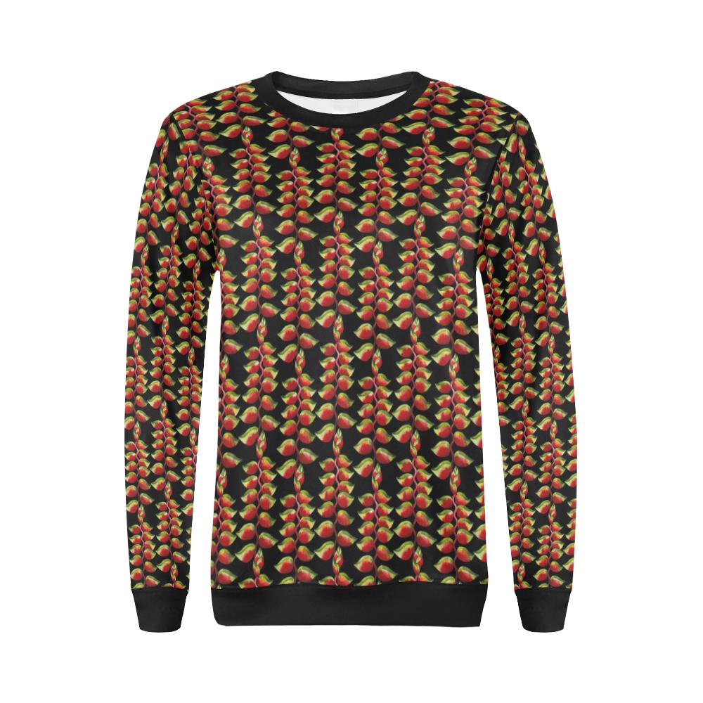 Heliconia Pattern Print Design HL05 Women Long Sleeve Sweatshirt-JorJune