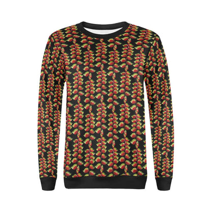 Heliconia Pattern Print Design HL05 Women Long Sleeve Sweatshirt-JorJune