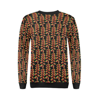 Heliconia Pattern Print Design HL05 Women Long Sleeve Sweatshirt-JorJune