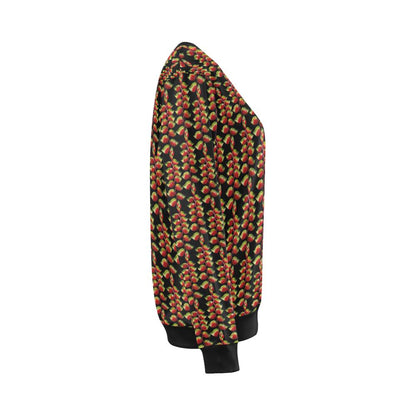 Heliconia Pattern Print Design HL05 Women Long Sleeve Sweatshirt-JorJune