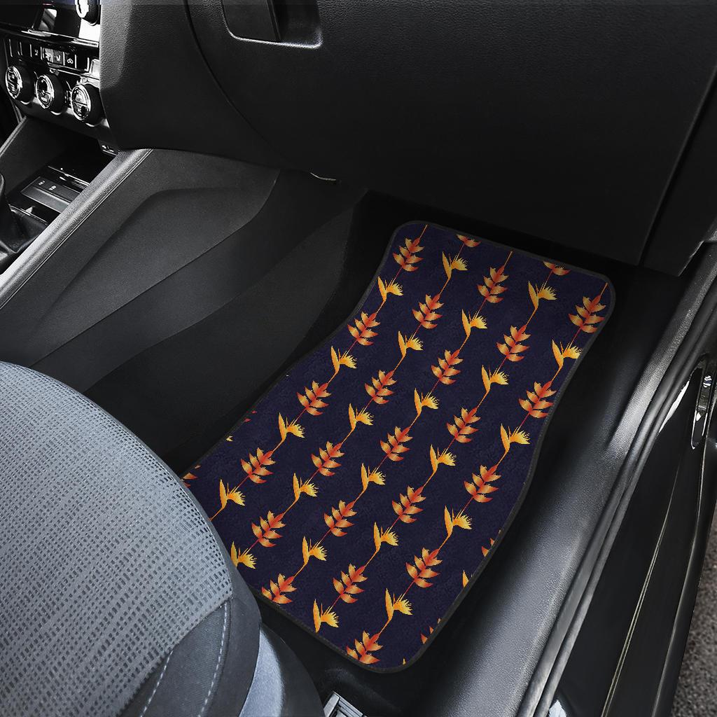 Heliconia Pattern Print Design HL06 Car Floor Mats-JorJune