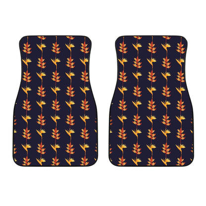 Heliconia Pattern Print Design HL06 Car Floor Mats-JorJune