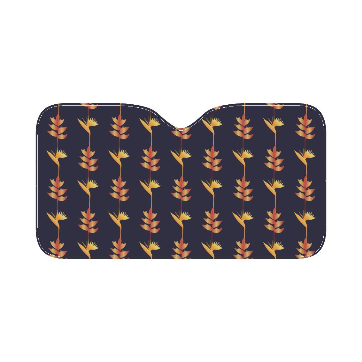 Heliconia Pattern Print Design HL06 Car Sun Shade-JorJune
