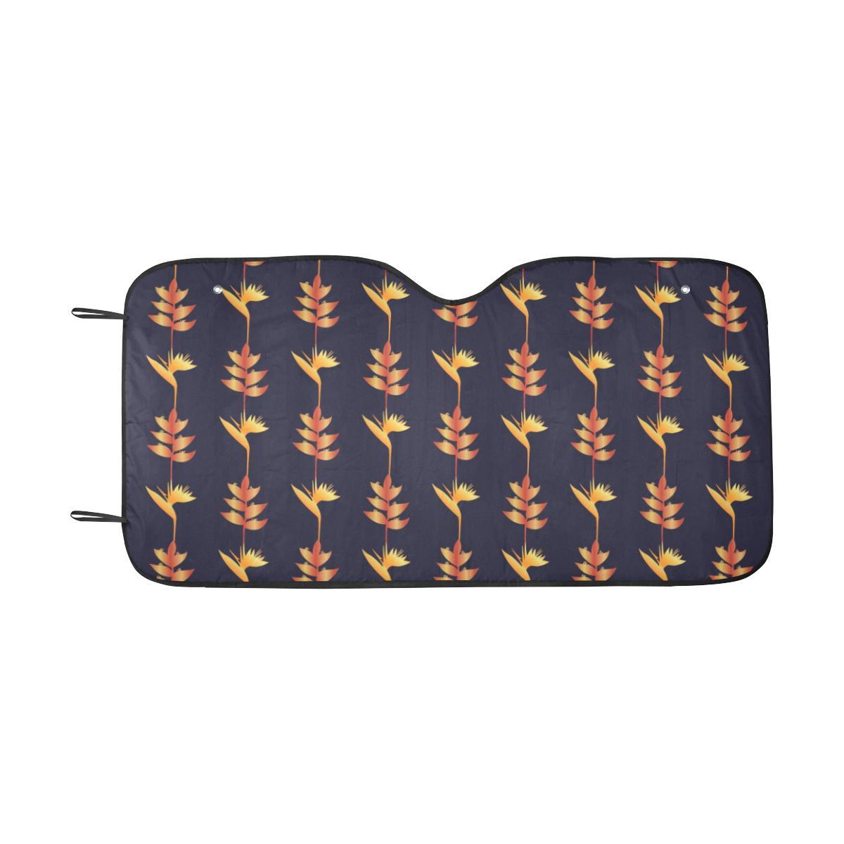 Heliconia Pattern Print Design HL06 Car Sun Shade-JorJune