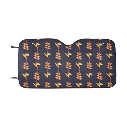 Heliconia Pattern Print Design HL06 Car Sun Shade-JorJune