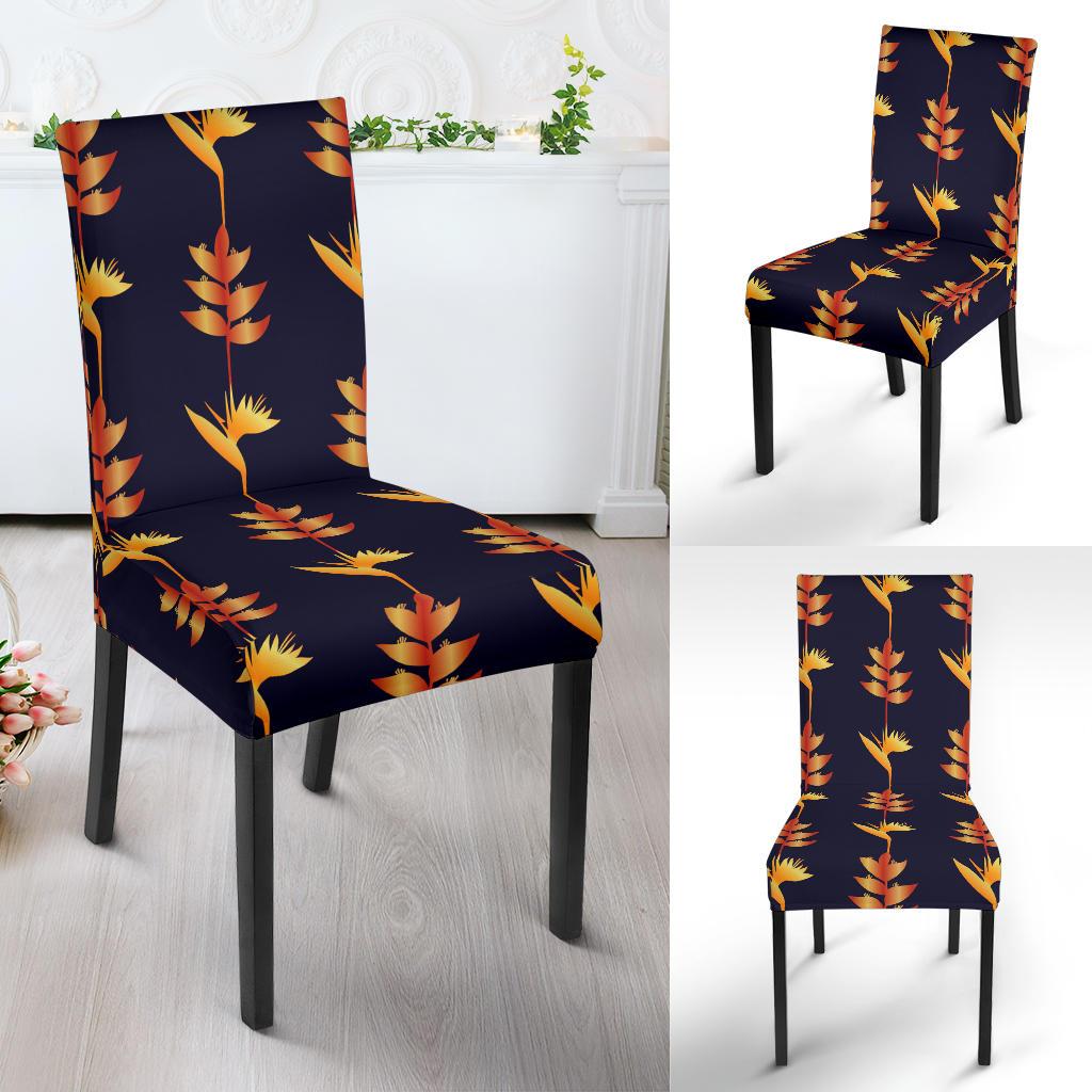 Heliconia Pattern Print Design HL06 Dining Chair Slipcover-JORJUNE.COM