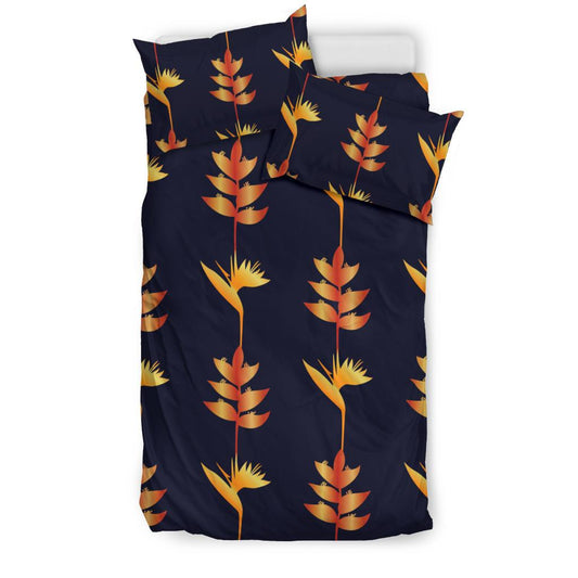 Heliconia Pattern Print Design HL06 Duvet Cover Bedding Set-JORJUNE.COM