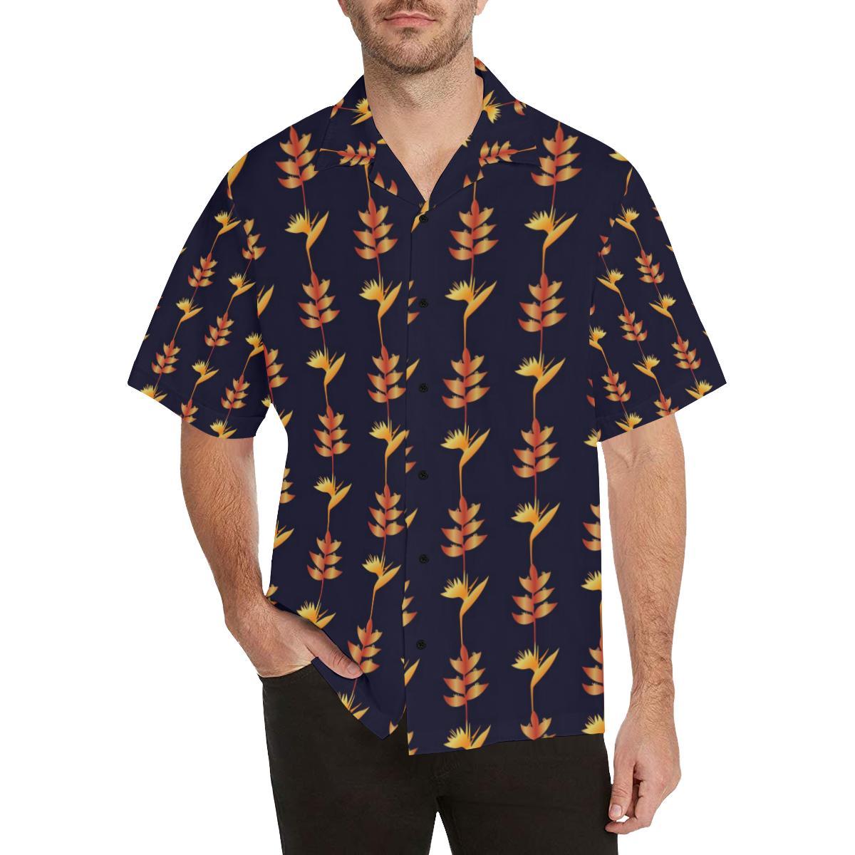 Heliconia Pattern Print Design HL06 Men Hawaiian Shirt-JorJune