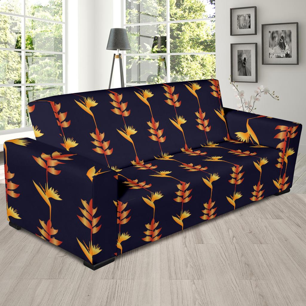 Heliconia Pattern Print Design HL06 Sofa Slipcover-JORJUNE.COM