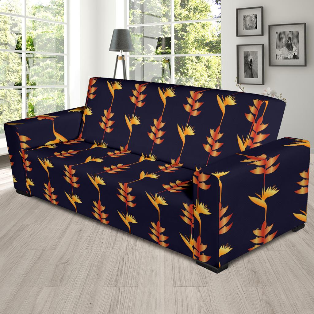 Heliconia Pattern Print Design HL06 Sofa Slipcover-JORJUNE.COM