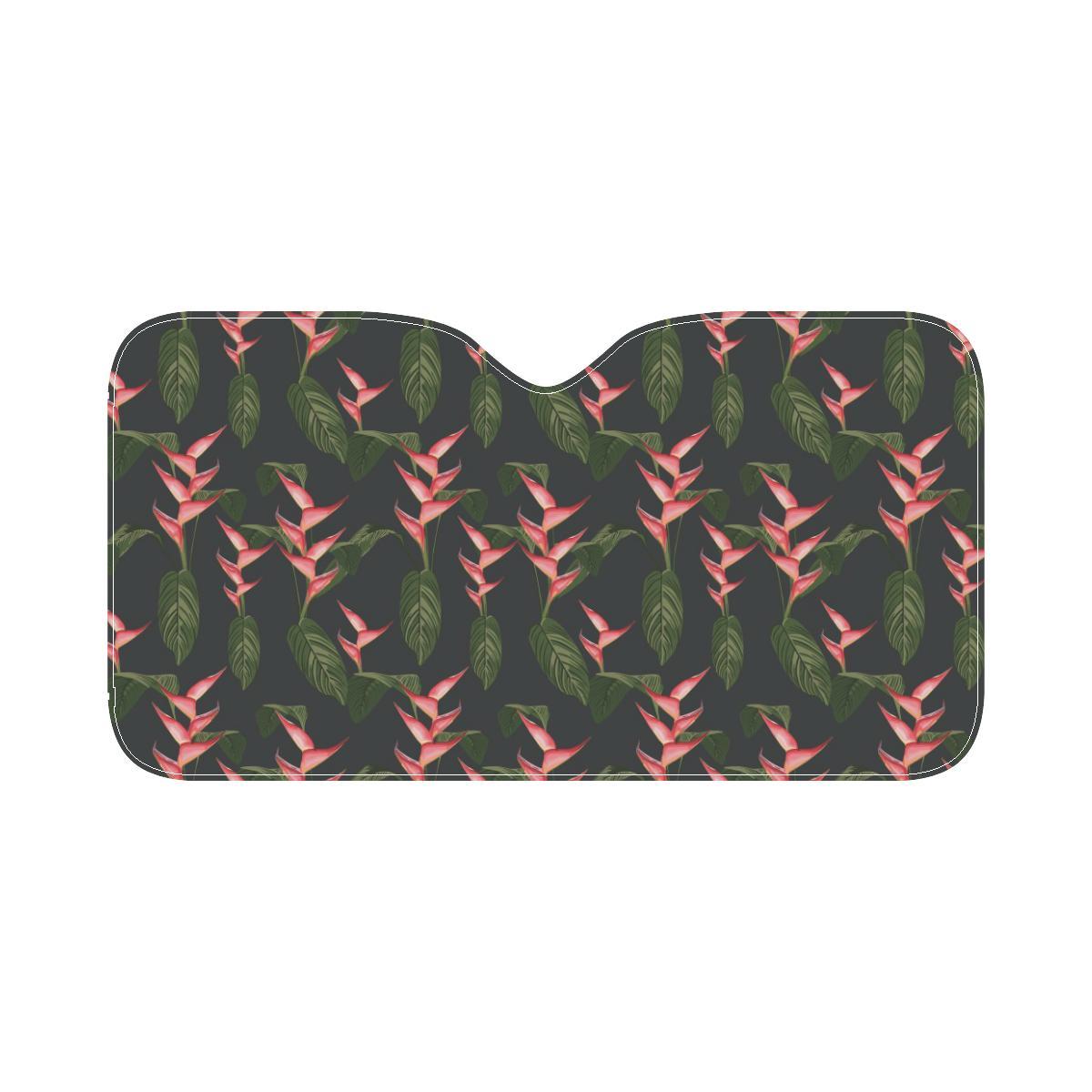 Heliconia Pattern Print Design HL07 Car Sun Shade-JorJune