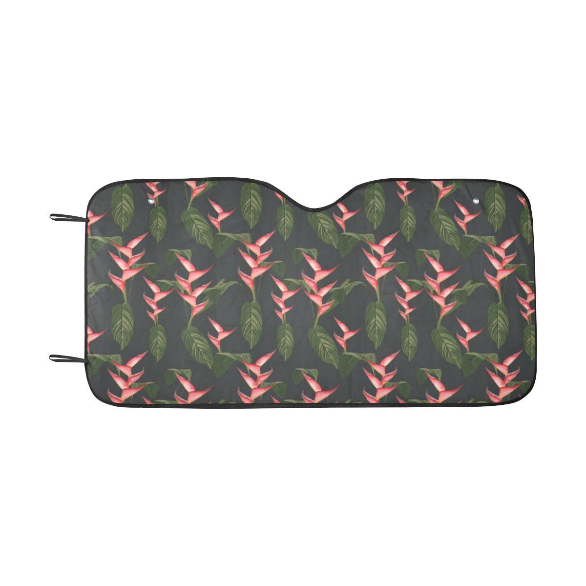 Heliconia Pattern Print Design HL07 Car Sun Shade-JorJune