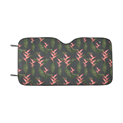 Heliconia Pattern Print Design HL07 Car Sun Shade-JorJune