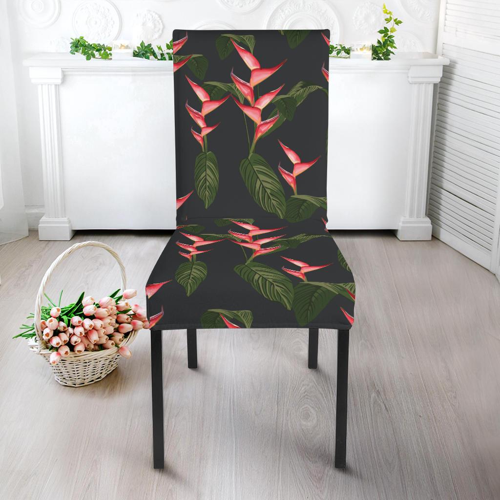 Heliconia Pattern Print Design HL07 Dining Chair Slipcover-JORJUNE.COM