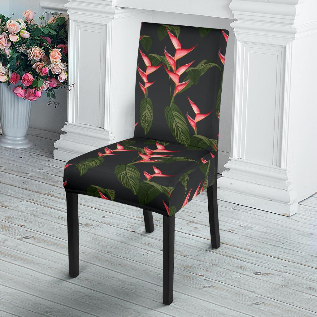Heliconia Pattern Print Design HL07 Dining Chair Slipcover-JORJUNE.COM