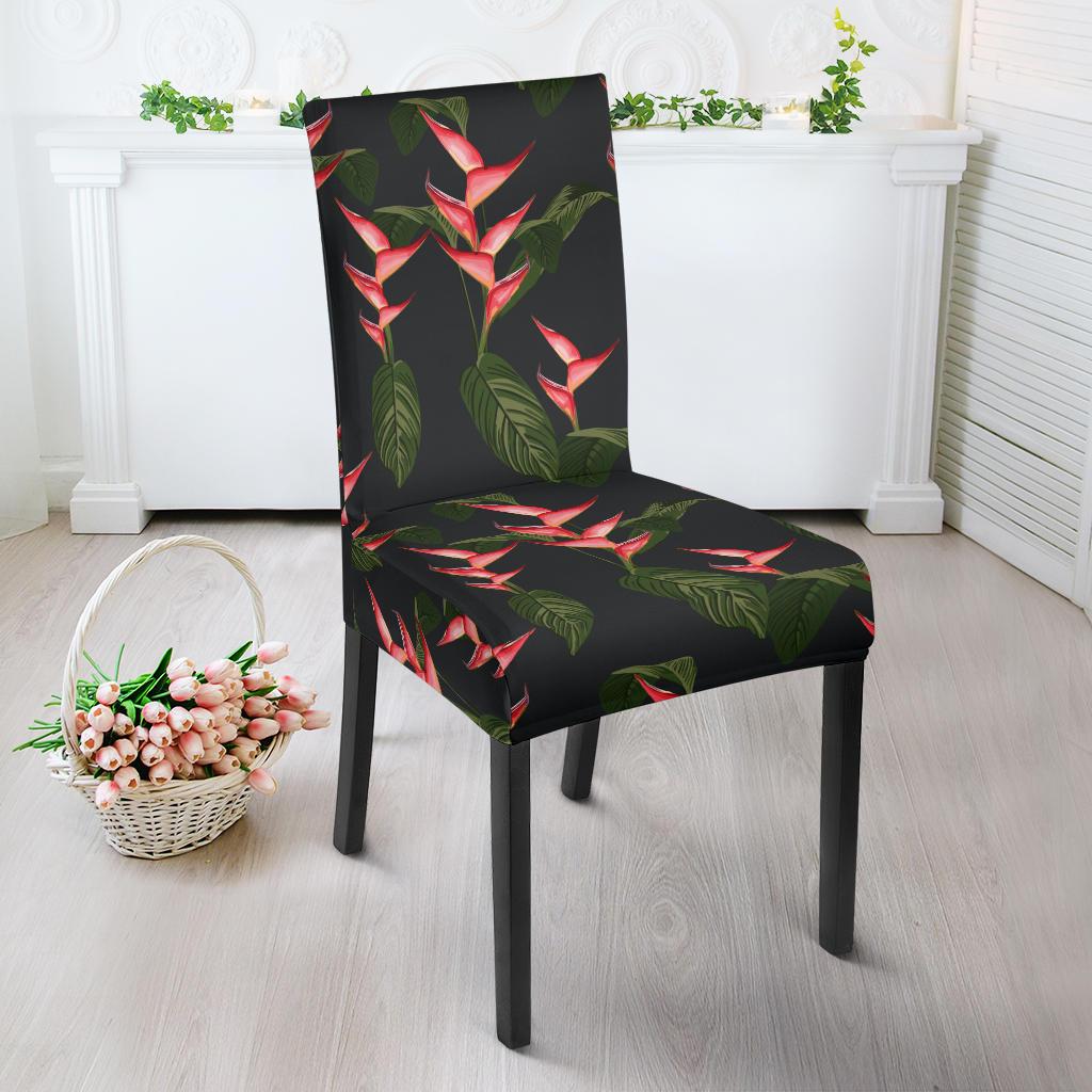 Heliconia Pattern Print Design HL07 Dining Chair Slipcover-JORJUNE.COM