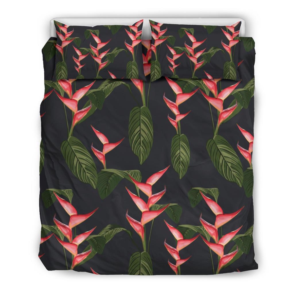 Heliconia Pattern Print Design HL07 Duvet Cover Bedding Set-JORJUNE.COM