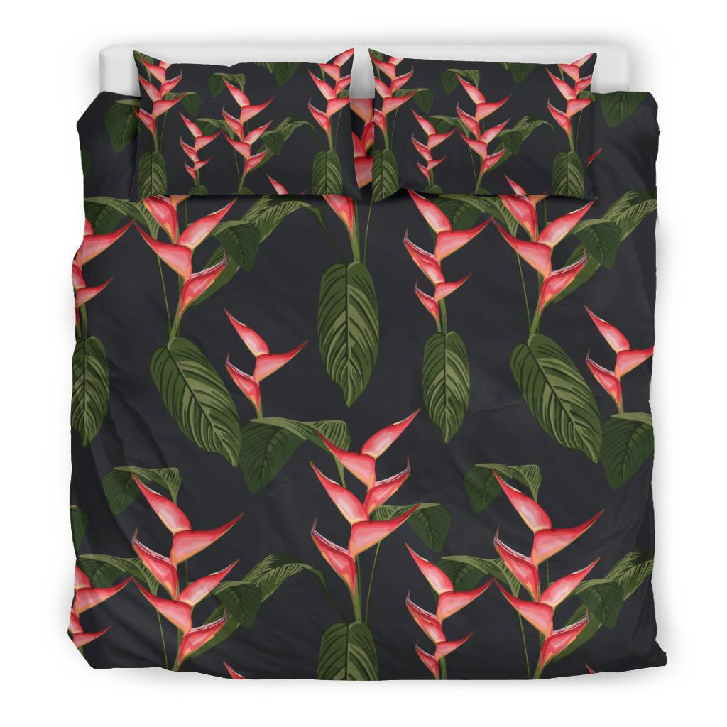 Heliconia Pattern Print Design HL07 Duvet Cover Bedding Set-JORJUNE.COM