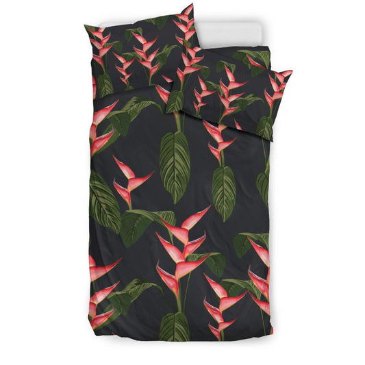 Heliconia Pattern Print Design HL07 Duvet Cover Bedding Set-JORJUNE.COM