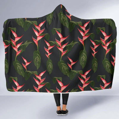 Heliconia Pattern Print Design HL07 Hooded Blanket-JORJUNE.COM