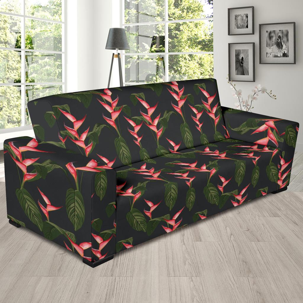 Heliconia Pattern Print Design HL07 Sofa Slipcover-JORJUNE.COM